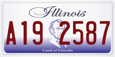 IL license plate A192587