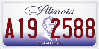 IL license plate A192588