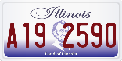 IL license plate A192590