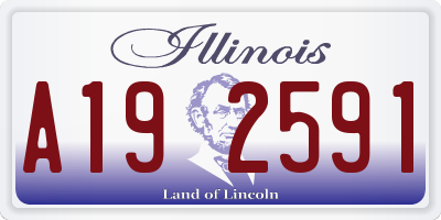 IL license plate A192591