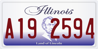 IL license plate A192594