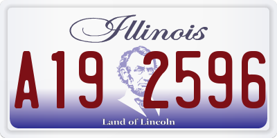 IL license plate A192596