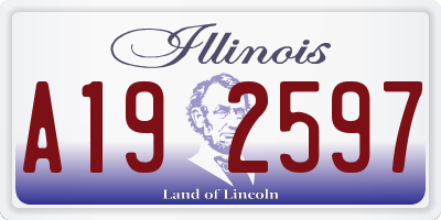 IL license plate A192597