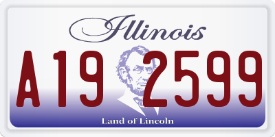 IL license plate A192599