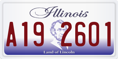 IL license plate A192601