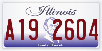 IL license plate A192604