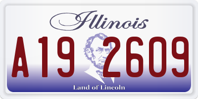 IL license plate A192609
