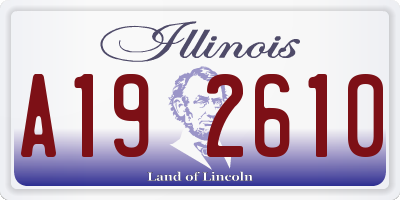 IL license plate A192610