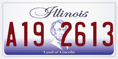 IL license plate A192613