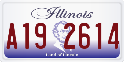 IL license plate A192614