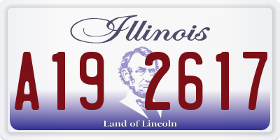 IL license plate A192617