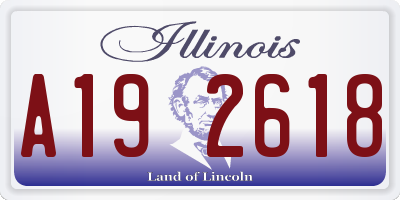 IL license plate A192618
