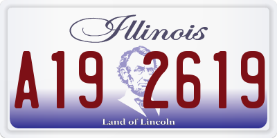 IL license plate A192619