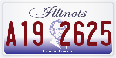 IL license plate A192625