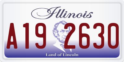 IL license plate A192630