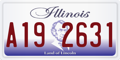 IL license plate A192631