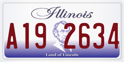 IL license plate A192634
