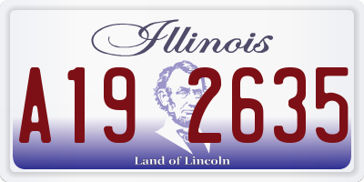 IL license plate A192635