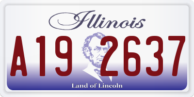 IL license plate A192637