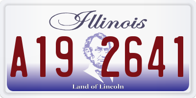 IL license plate A192641