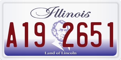 IL license plate A192651