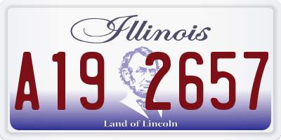 IL license plate A192657