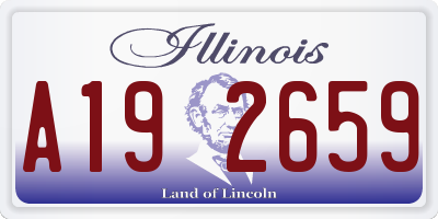 IL license plate A192659