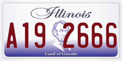 IL license plate A192666