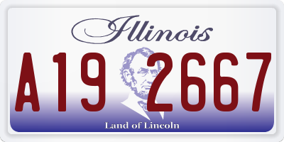IL license plate A192667