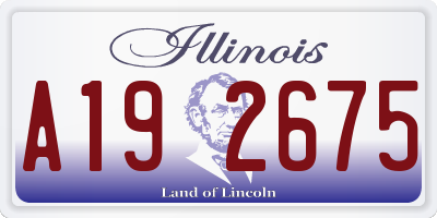 IL license plate A192675