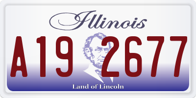 IL license plate A192677