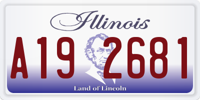 IL license plate A192681