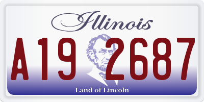 IL license plate A192687