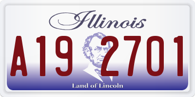 IL license plate A192701