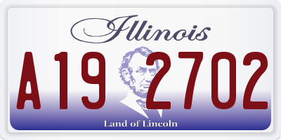 IL license plate A192702