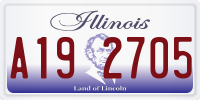 IL license plate A192705