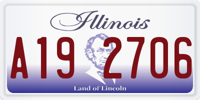 IL license plate A192706