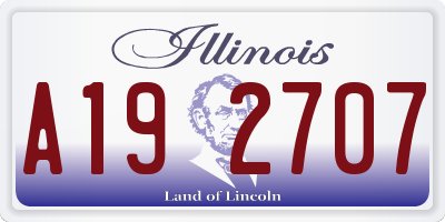 IL license plate A192707