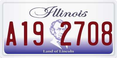 IL license plate A192708