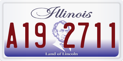 IL license plate A192711