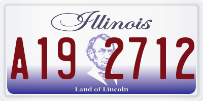 IL license plate A192712