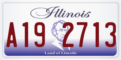 IL license plate A192713