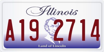 IL license plate A192714