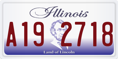 IL license plate A192718