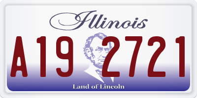 IL license plate A192721