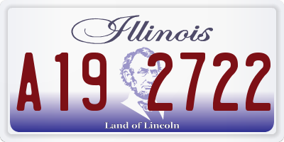IL license plate A192722