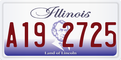 IL license plate A192725