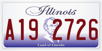 IL license plate A192726