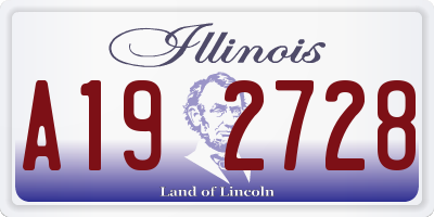 IL license plate A192728