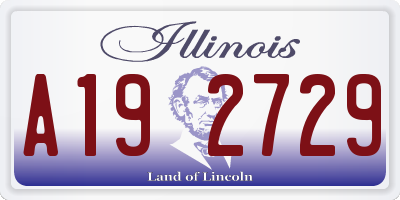 IL license plate A192729